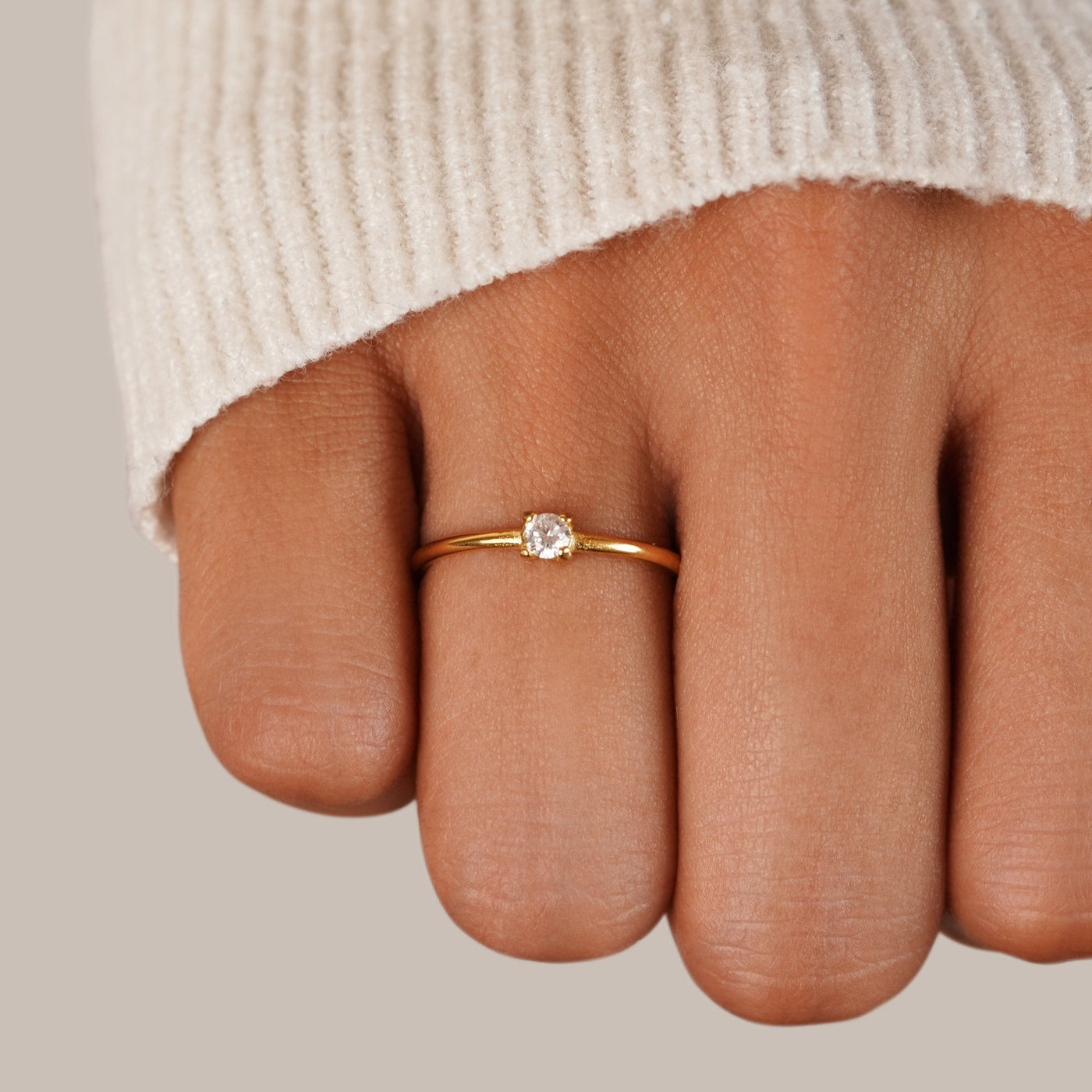 Fødselssten Ring | 14k Guld - DK BUTIK