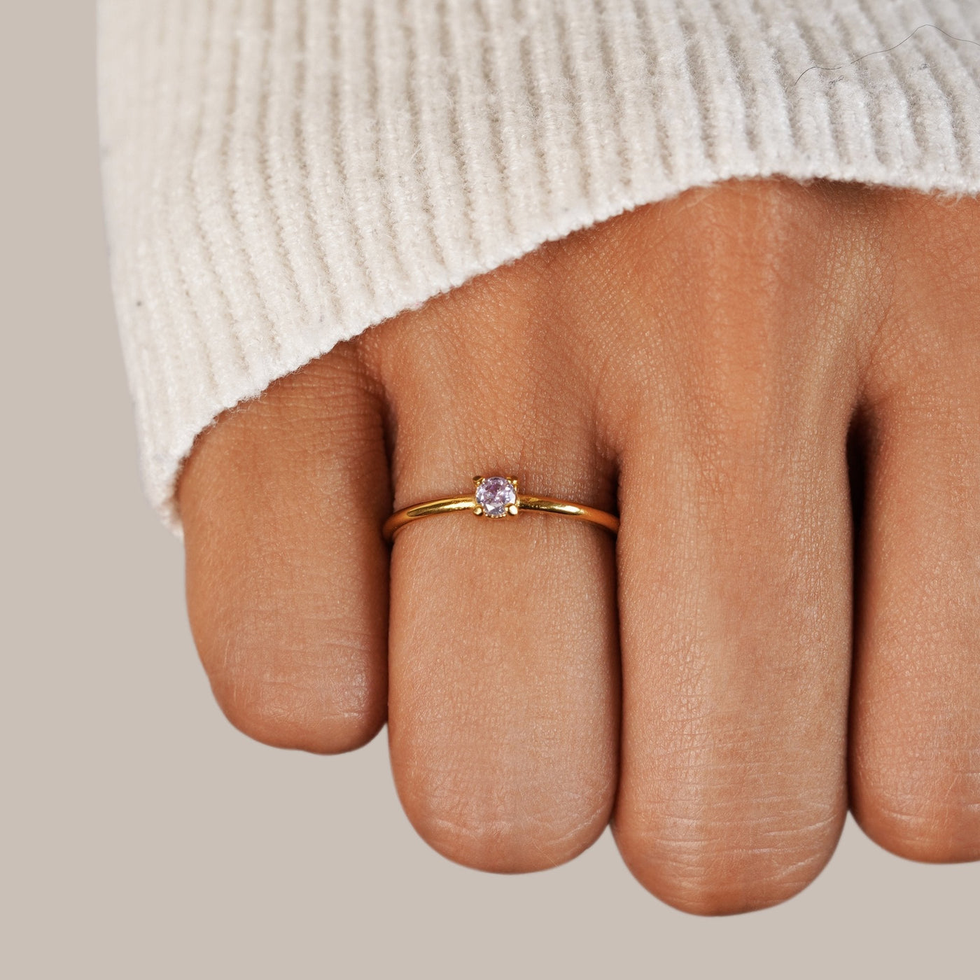 Fødselssten Ring | 14k Guld - DK BUTIK