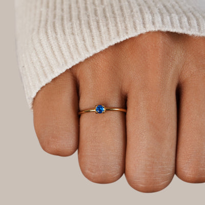Fingerringe med Fødselssten | 16k Guld - DK BUTIK