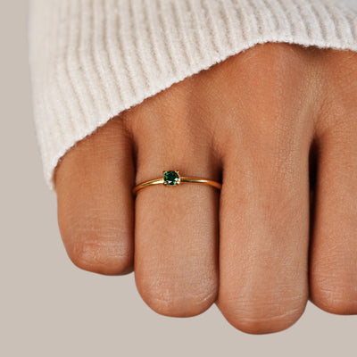 Fødselssten Ring | 14k Guld - DK BUTIK