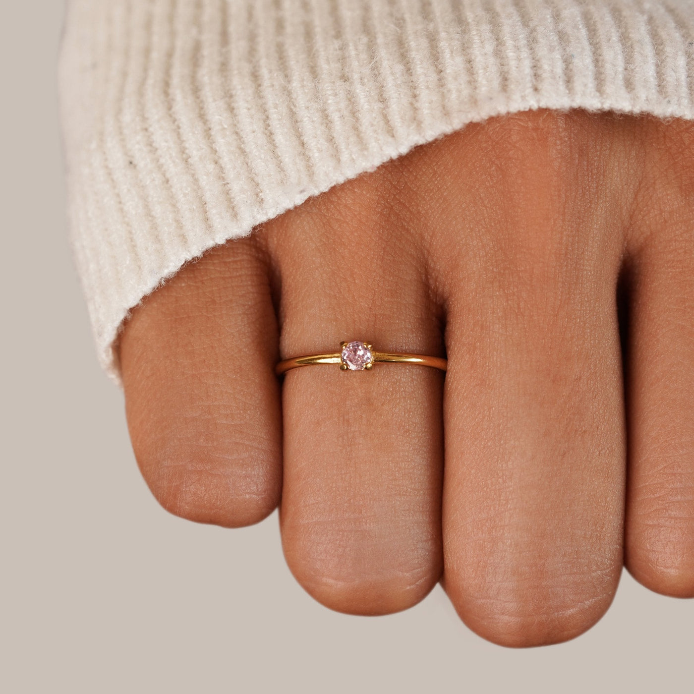Fingerringe med Fødselssten | 16k Guld - DK BUTIK