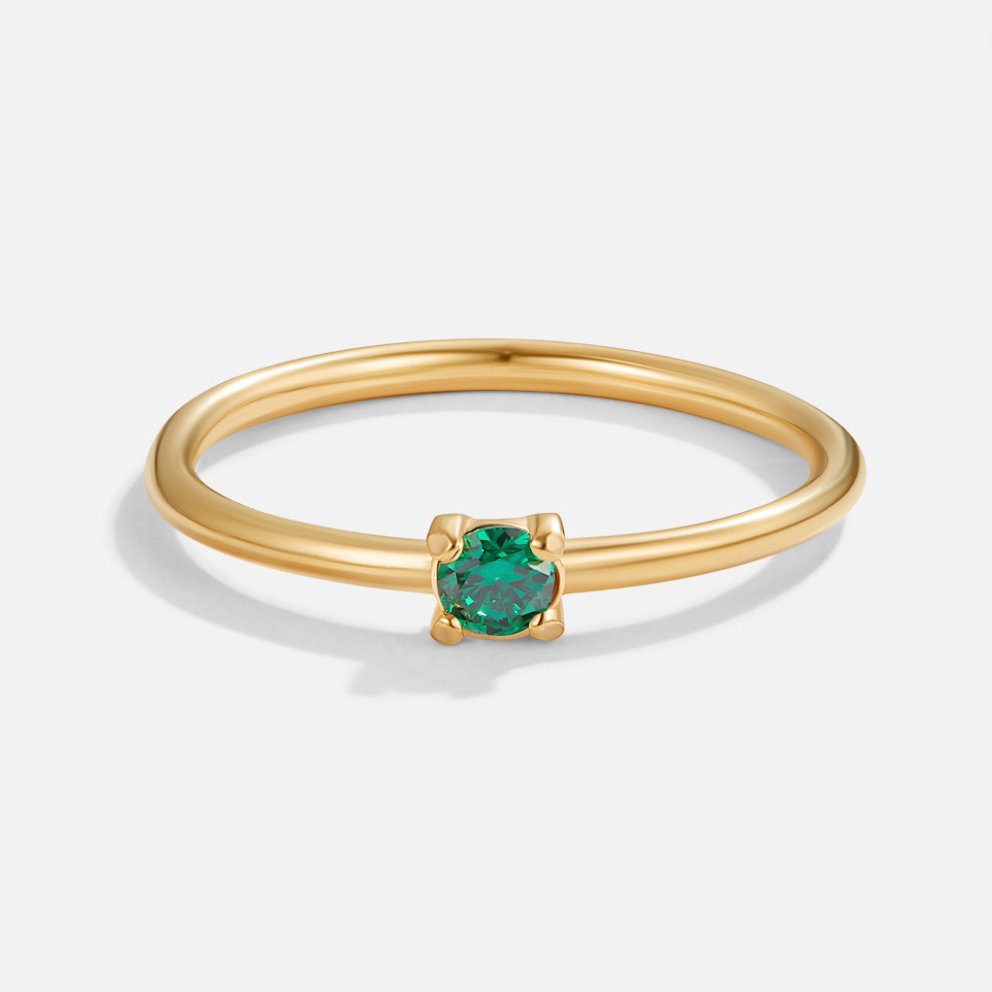 Fødselssten Ring | 14k Guld - DK BUTIK