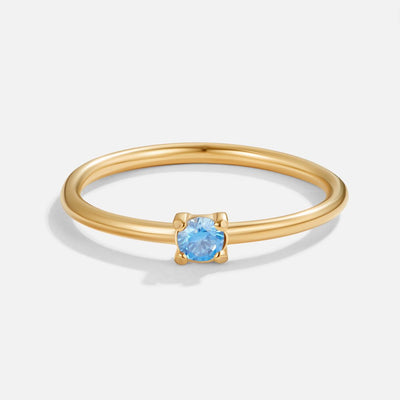 Fingerringe med Fødselssten | 16k Guld - DK BUTIK