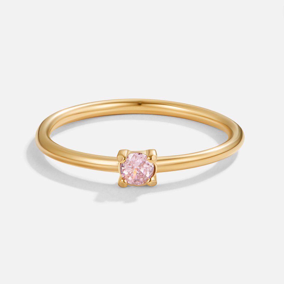 Fingerringe med Fødselssten | 16k Guld - DK BUTIK