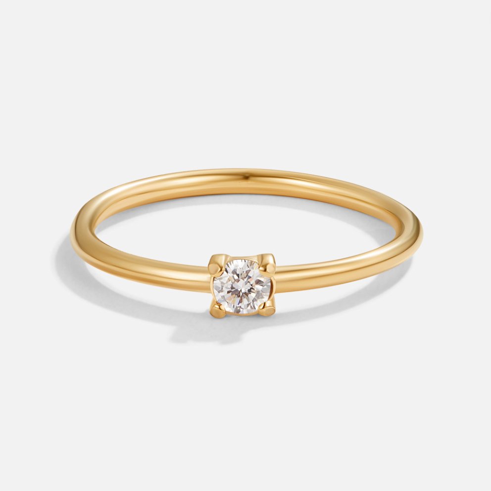 Fødselssten Ring | 14k Guld - DK BUTIK