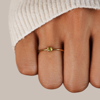 Fødselssten Ring | 14k Guld - DK BUTIK