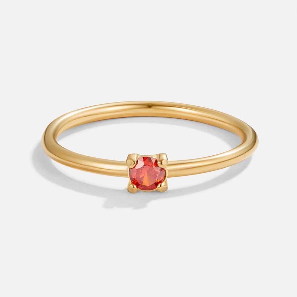 Fingerringe med Fødselssten | 16k Guld - DK BUTIK