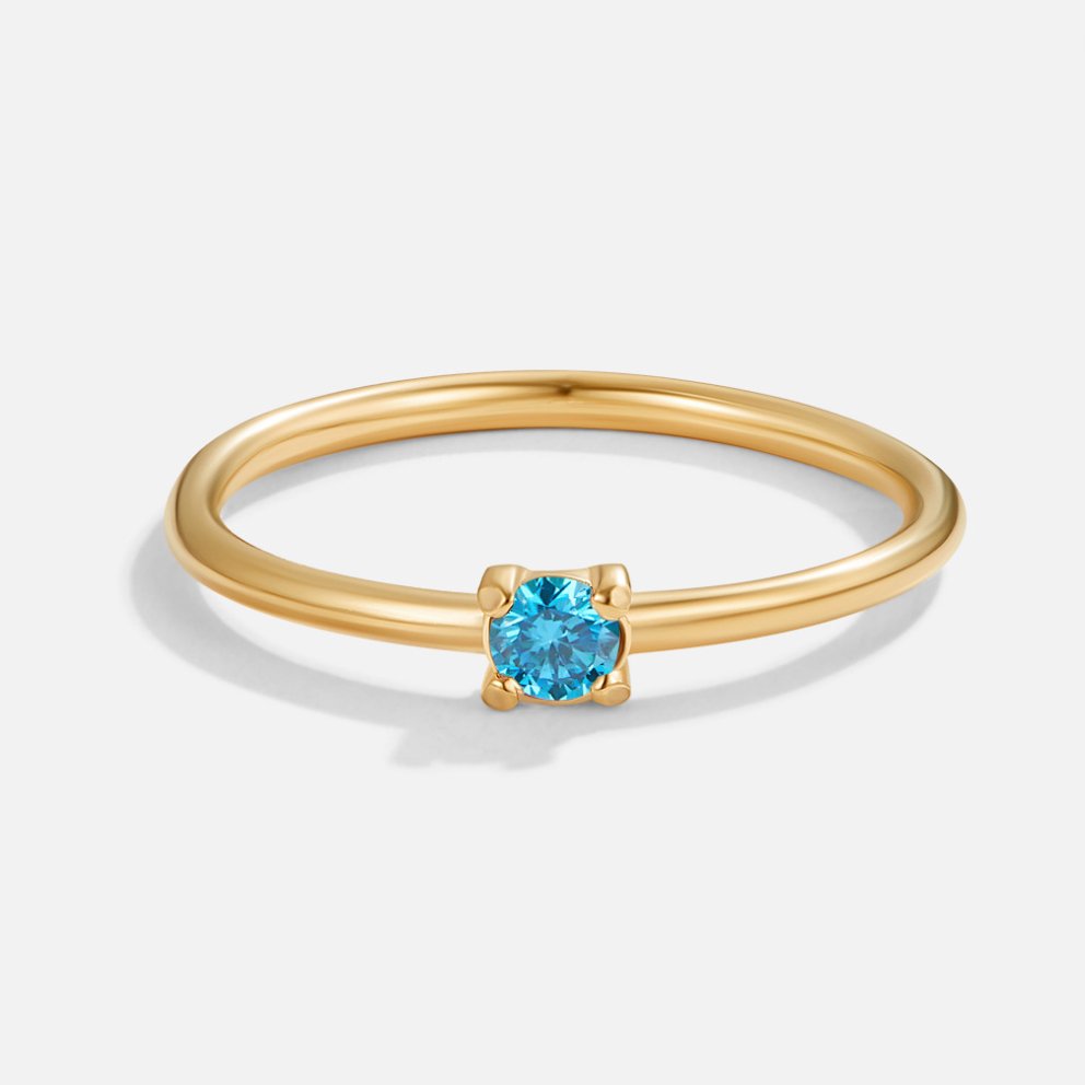 Fødselssten Ring | 14k Guld - DK BUTIK