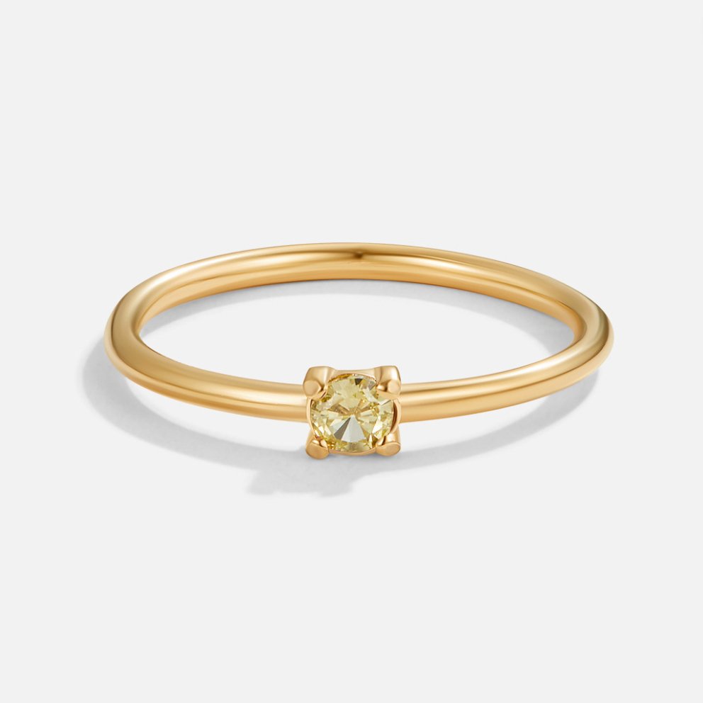 Fingerringe med Fødselssten | 16k Guld - DK BUTIK