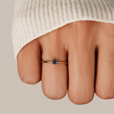 Fødselssten Ring | 14k Guld - DK BUTIK