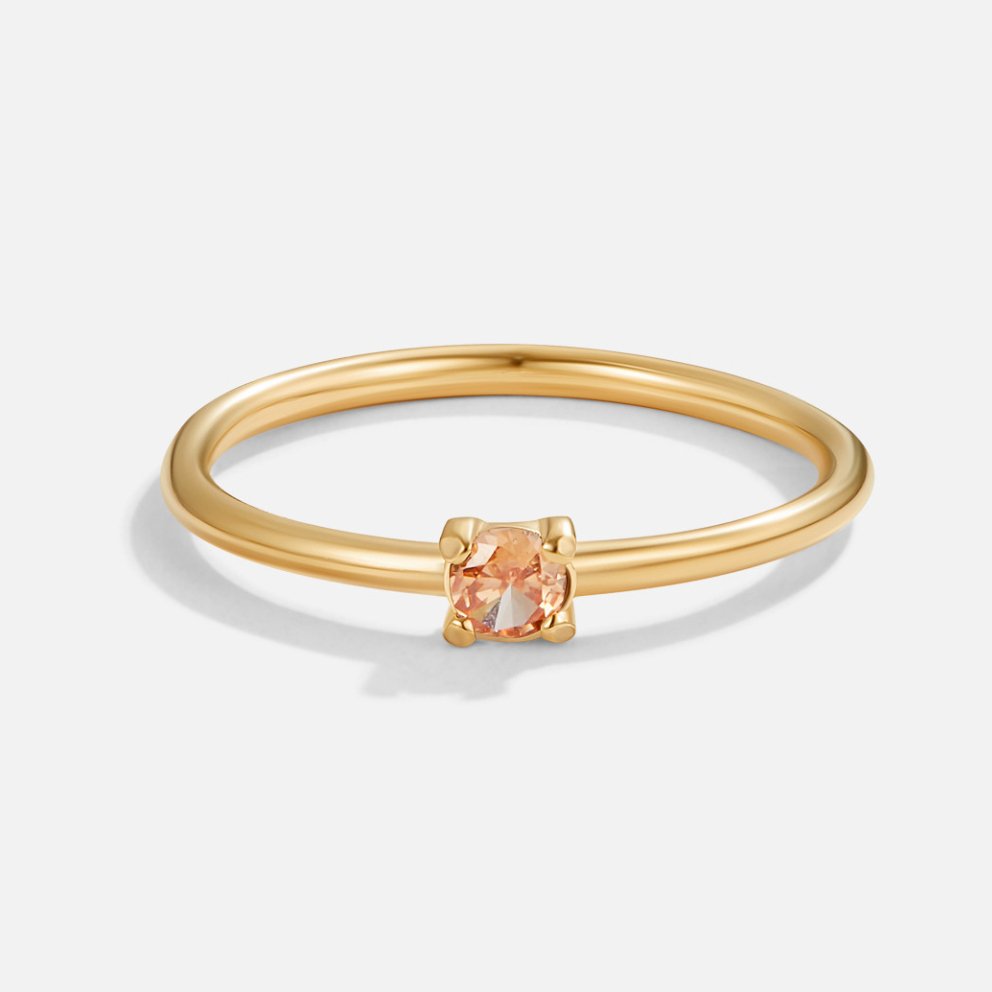 Fingerringe med Fødselssten | 16k Guld - DK BUTIK