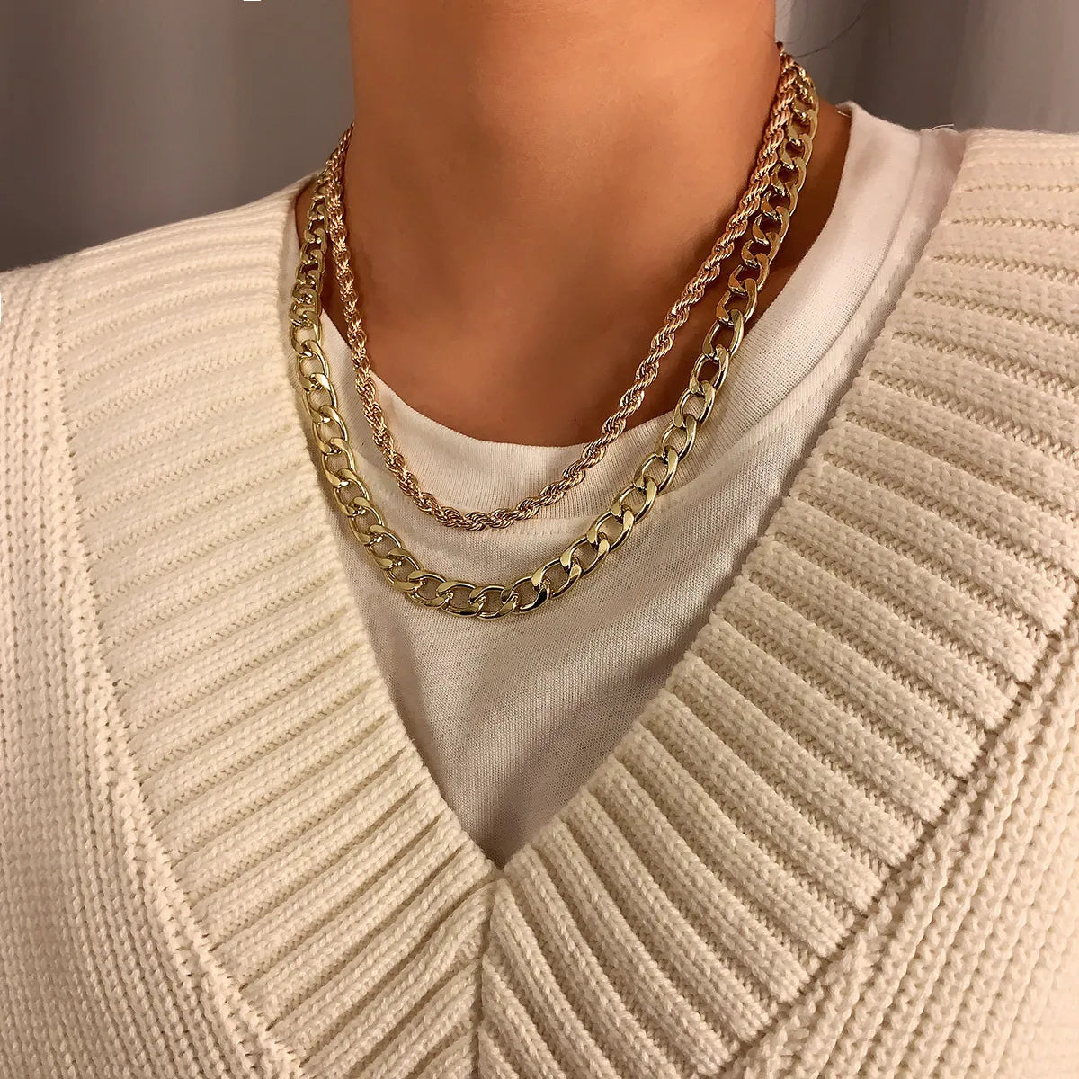 Rope Bianca Halskæde | 18k Guld - DK BUTIK