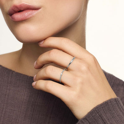 Slim Dome Ring | Hvidguld 14k