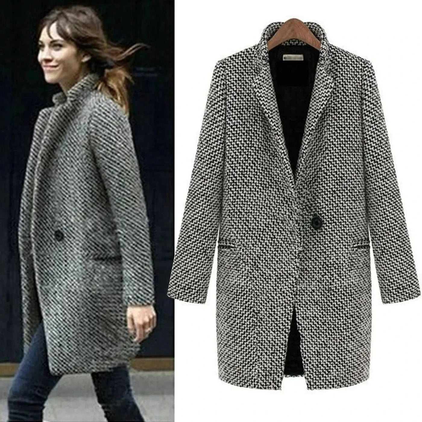 Lang Uld Frakke Celene™ - Olsen & Olsen