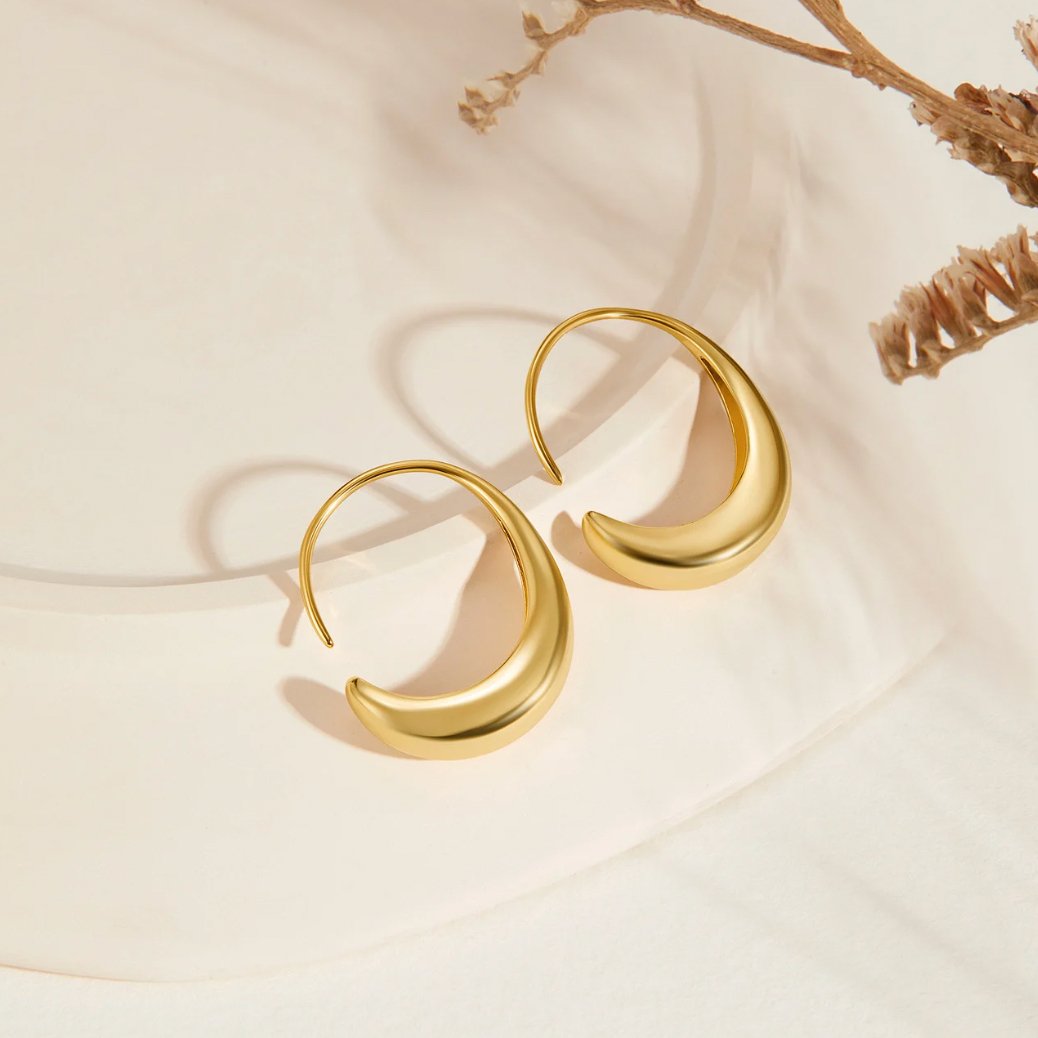 Hængende Øreringe | 18k Guld - DK BUTIK
