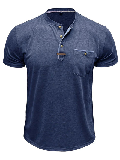 Saxon - Elegant Rund Hals T-shirt Med Lomme