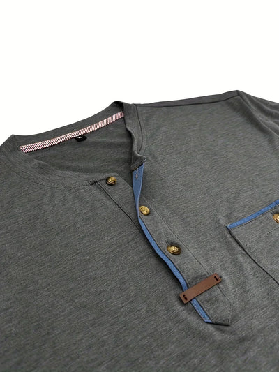 Saxon - Elegant Rund Hals T-shirt Med Lomme