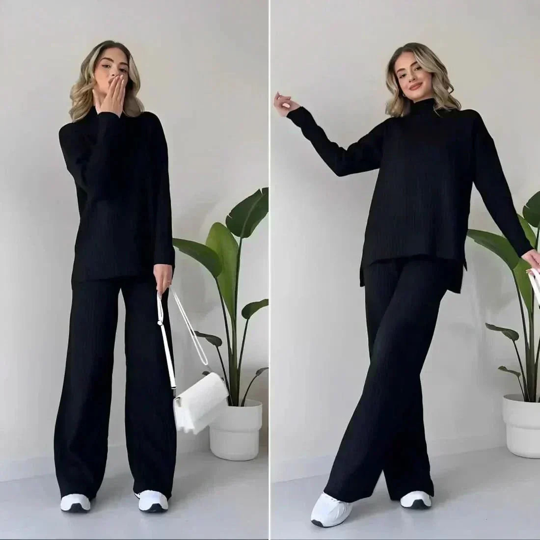 Daisy™ Sæt: Elegant Bluse og Bukser fra Olsen & Olsen™