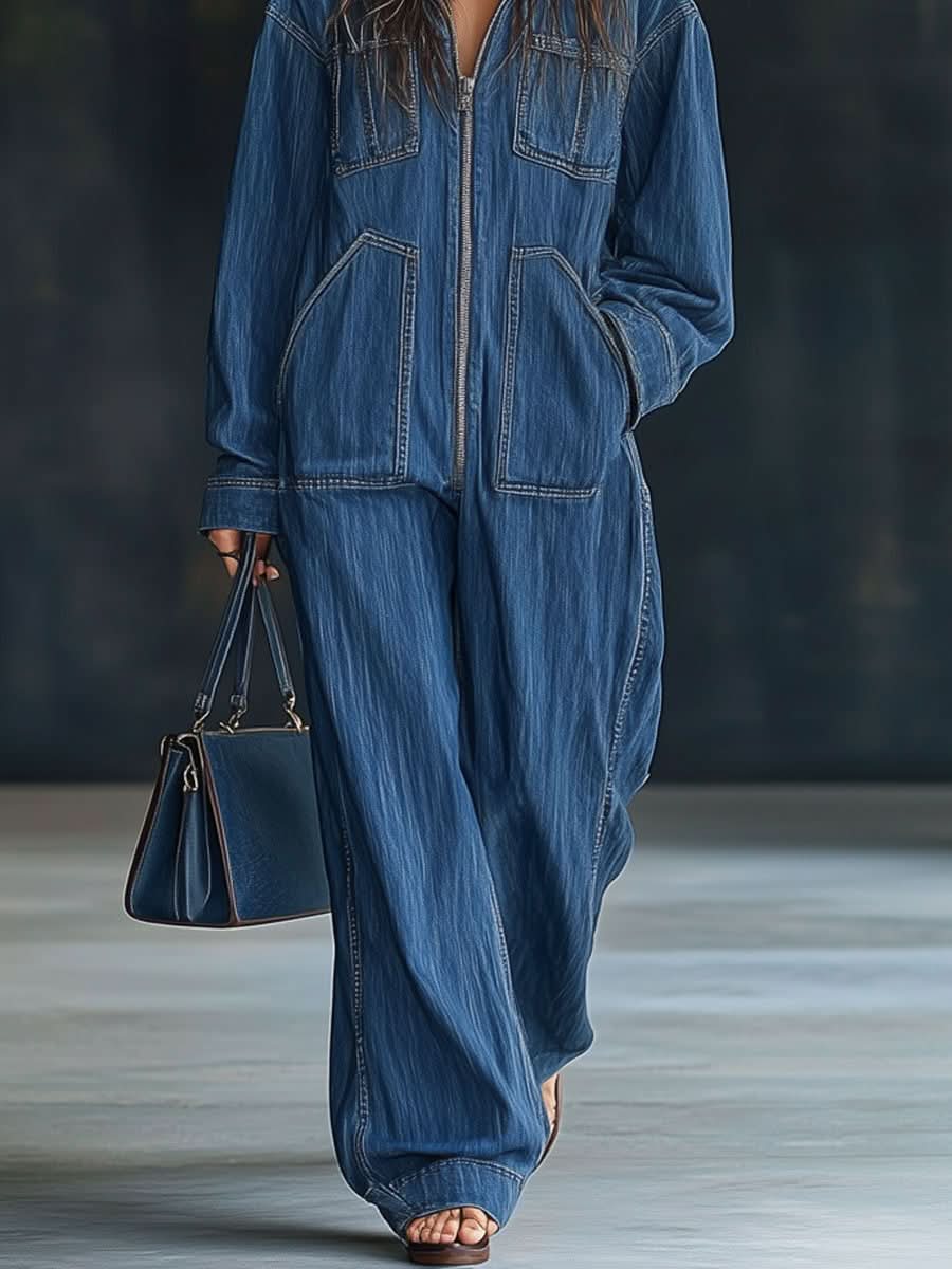 Vintage Denim Macacão Denise™