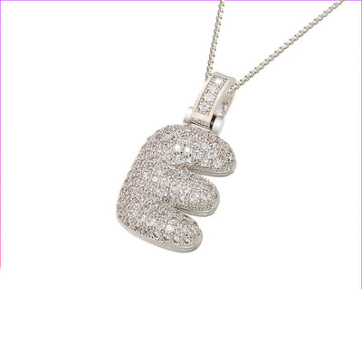Pave Bubble Halskæde med Initial | 18k Guld - DK BUTIK