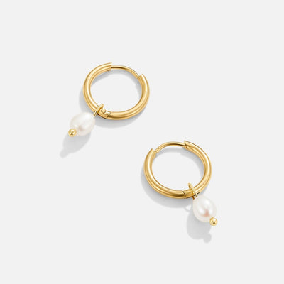 Bella øreringe med ferskvandsperler | 18k guld - DK BUTIK