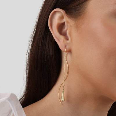Fringe øreringe i timeglas | 18k guld - DK BUTIK