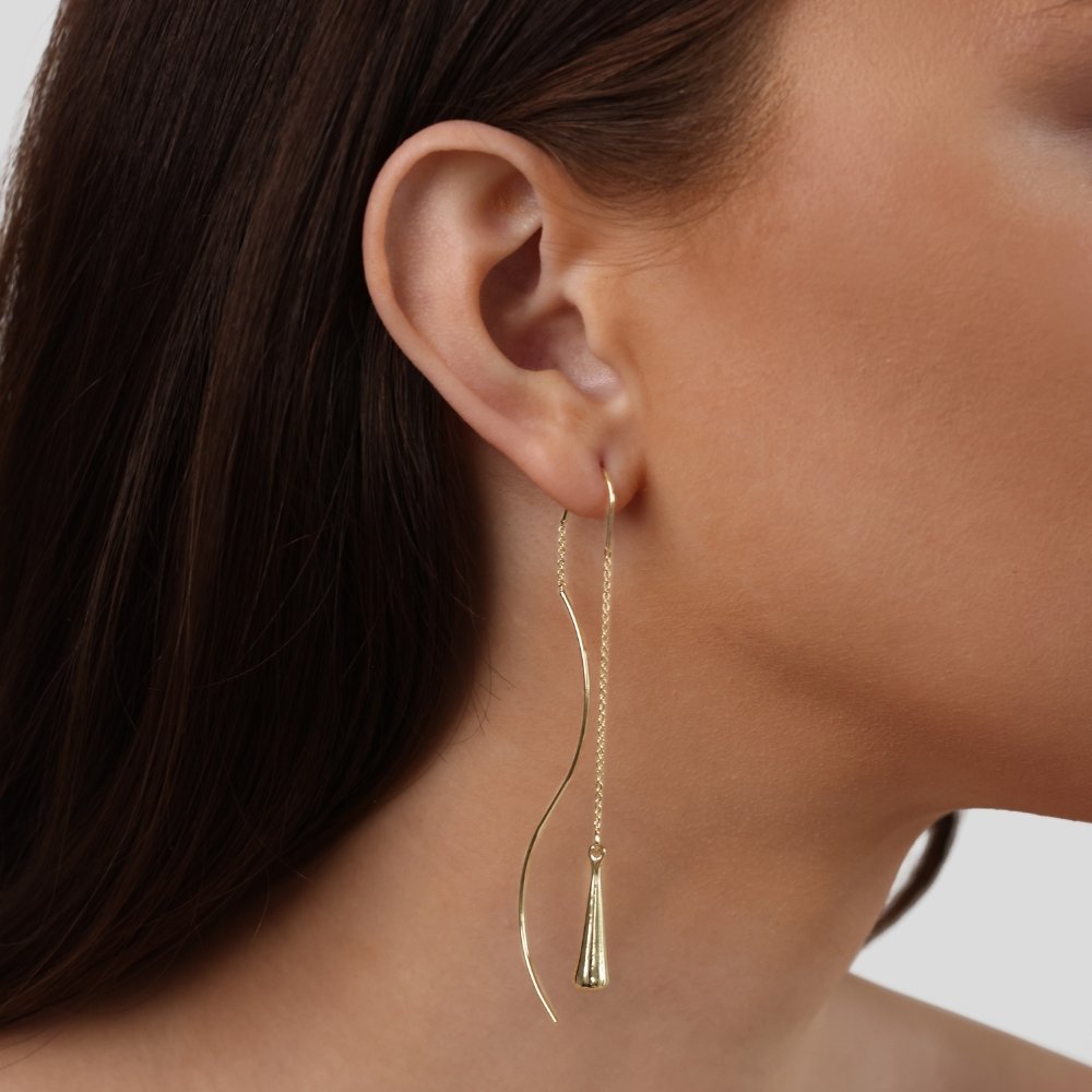 Fringe øreringe i timeglas | 18k guld - DK BUTIK