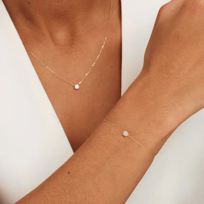 Cléa Moissanit Sten Sæt | Guld 14k - DK BUTIK