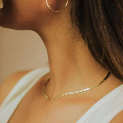 Elizabeth Halskæde Guld i fiskeform | 18k Guld - DK BUTIK