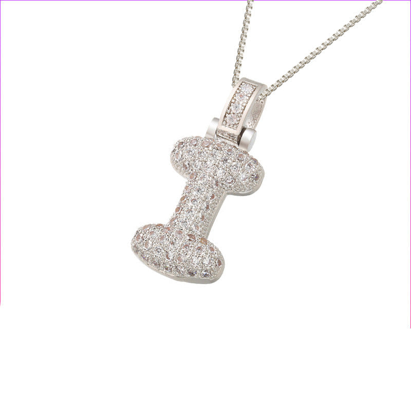 Pave Bubble Halskæde med Initial | 18k Guld - DK BUTIK