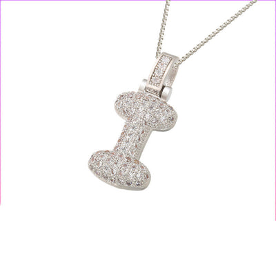 Pave Bubble Halskæde med Initial | 18k Guld - DK BUTIK