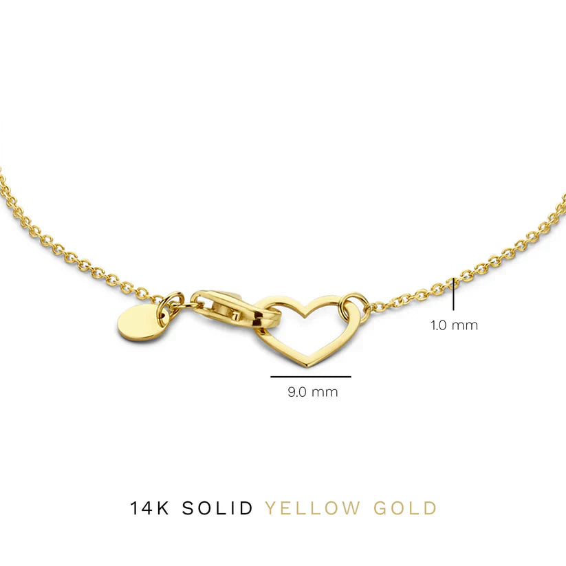 Lilou Coeur Armbånd | Guld 14k - DK BUTIK