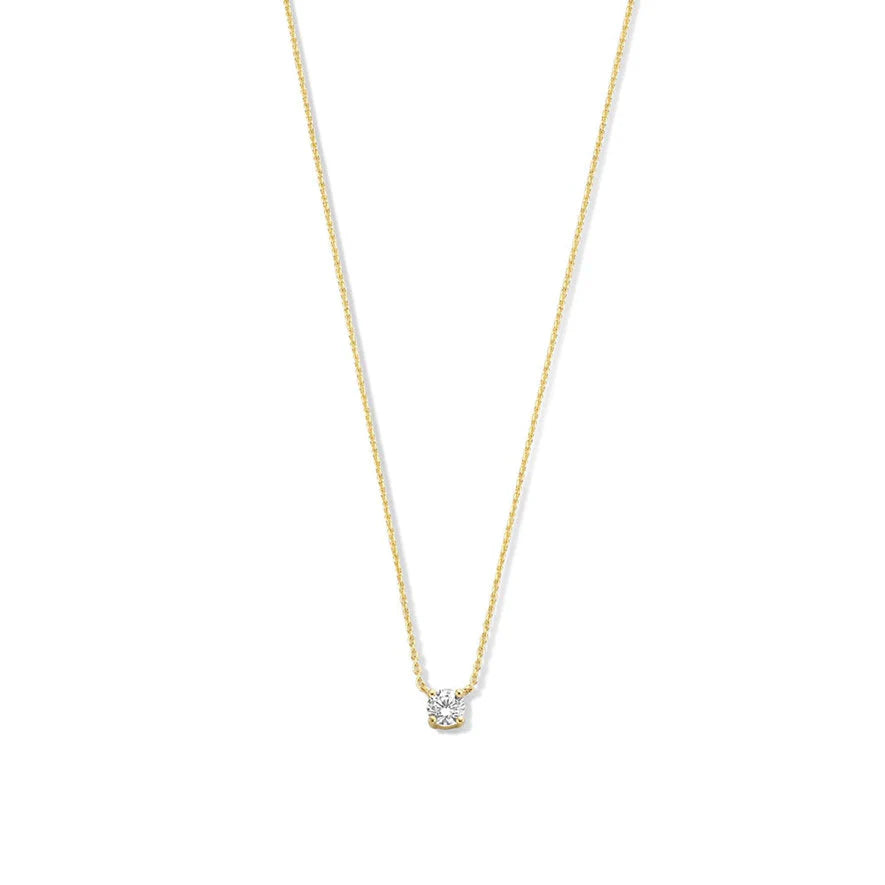 Cléa Moissanit Sten Halskæde | Guld 14k - DK BUTIK