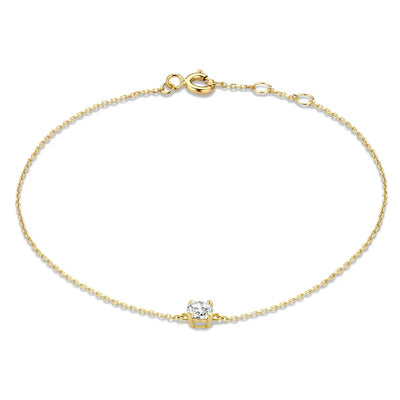 Cléa Moissanite Sten Armbånd | Hvidguld 14k