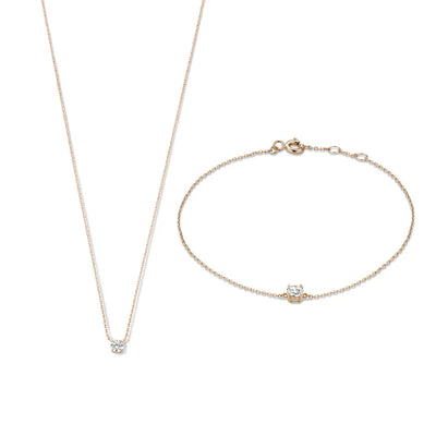 Cléa Moissanit Sten Sæt | Guld 14k - DK BUTIK