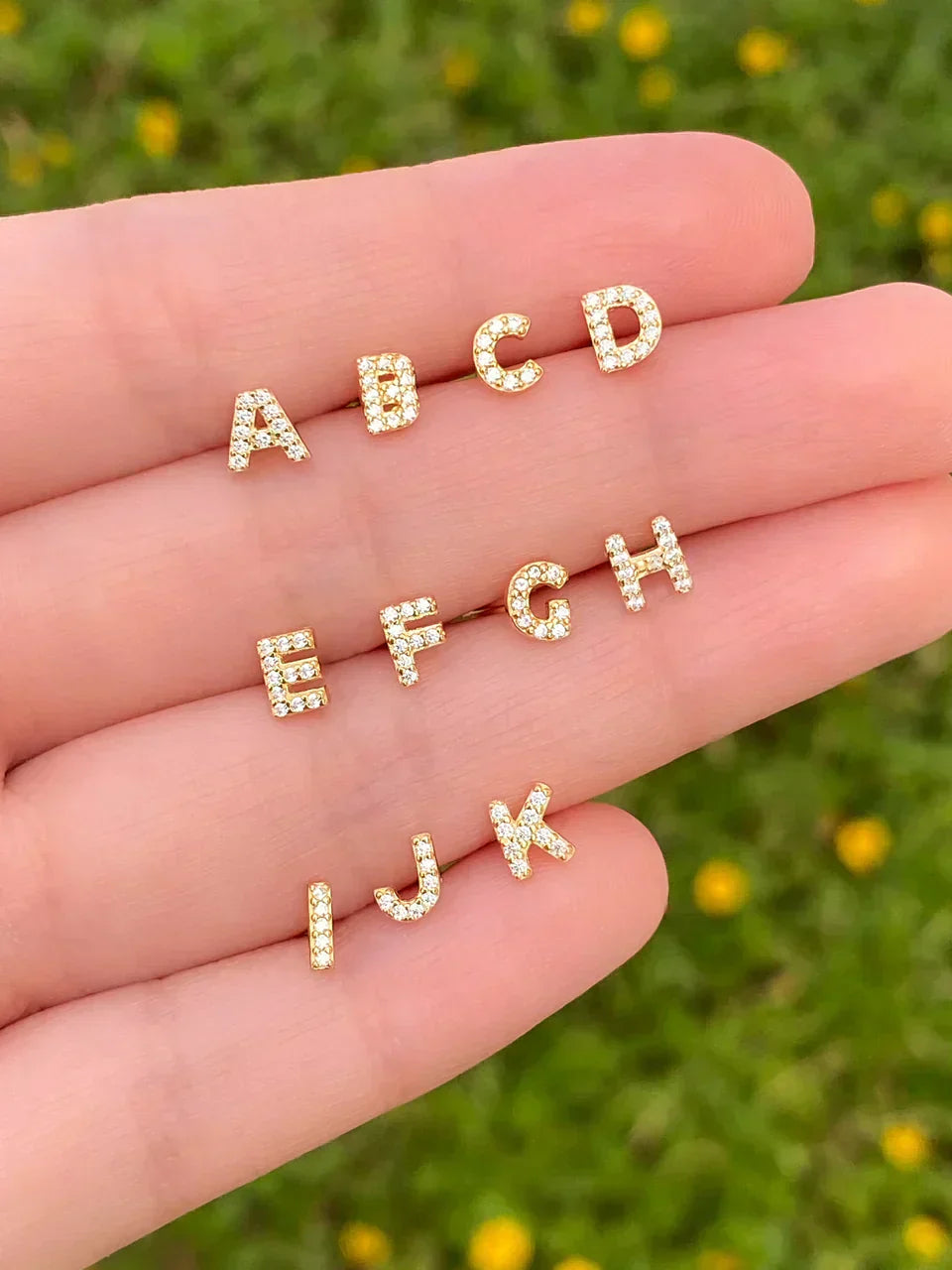 Initialer-Ørering | Guld 16k - DK BUTIK