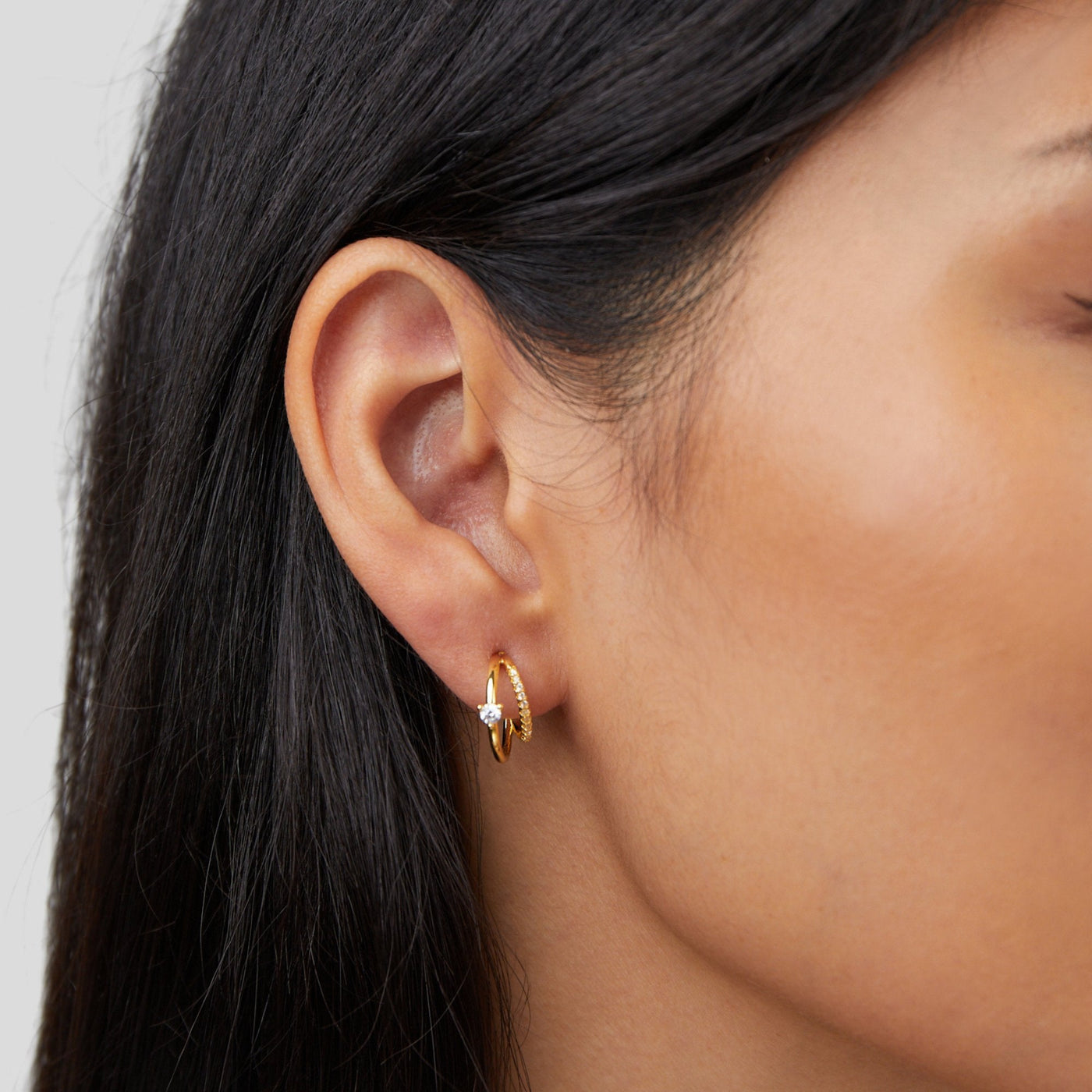 Krystaløreringe Artie | Guld 18k - DK BUTIK