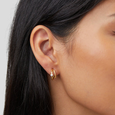 Artie Krystaløreringe | 14k Guld - DK BUTIK