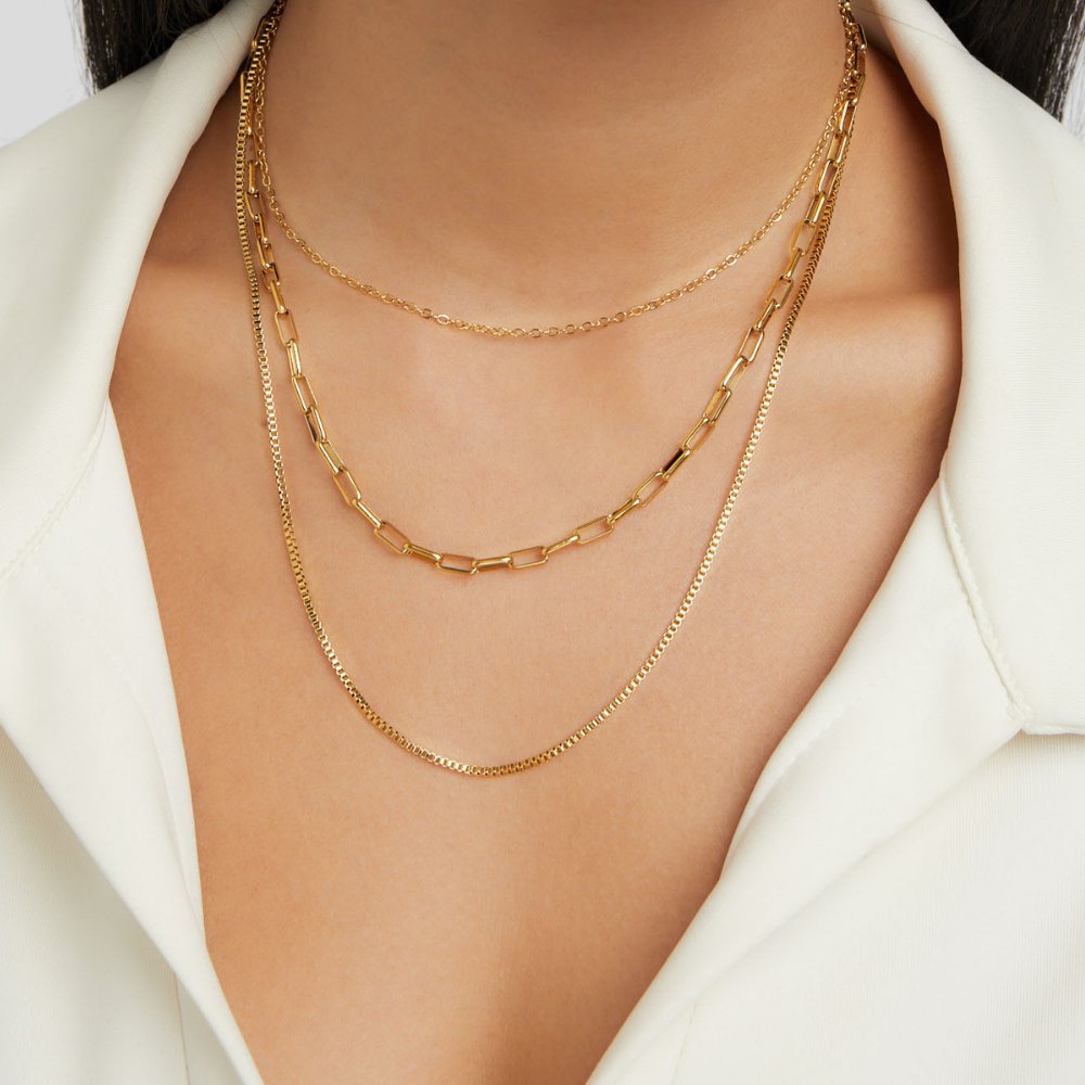Myla Flerlagede Halskæde | 18k Guld - DK BUTIK