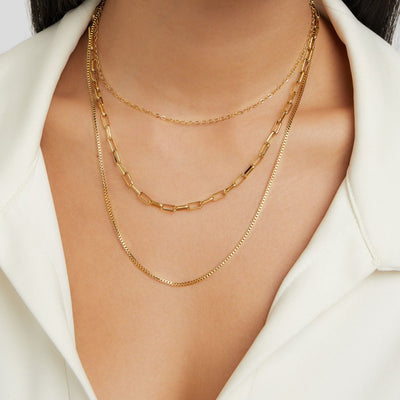 Myla Flerlagede Halskæde | 18k Guld - DK BUTIK