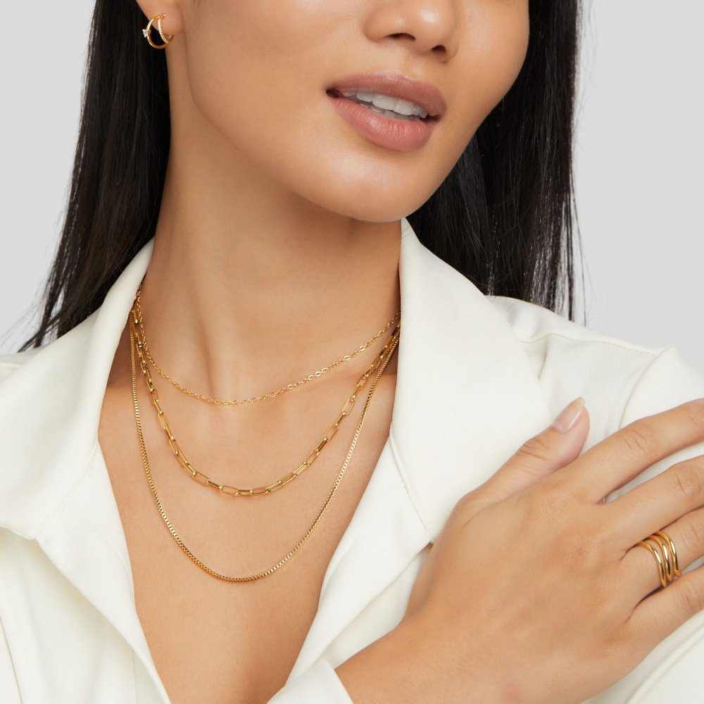 Myla Flerlagede Halskæde | 18k Guld - DK BUTIK