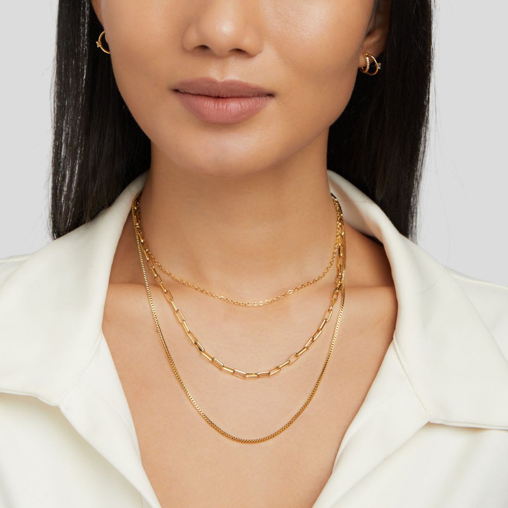 Myla Flerlagede Halskæde | 18k Guld - DK BUTIK