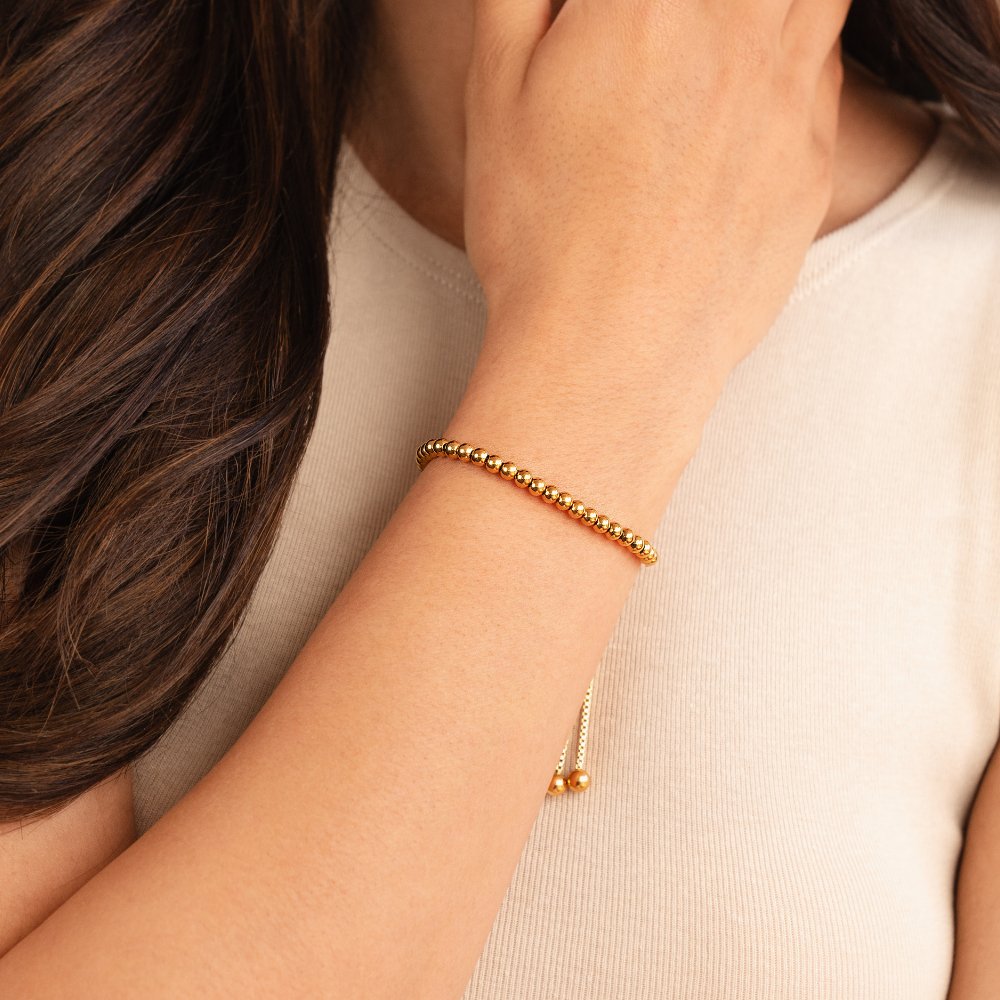 Nila Elegant guldarmbånd med perler | 18k Guld - DK BUTIK