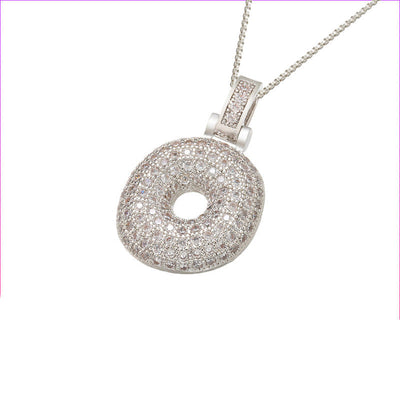 Pave Bubble Halskæde med Initial | 18k Guld - DK BUTIK