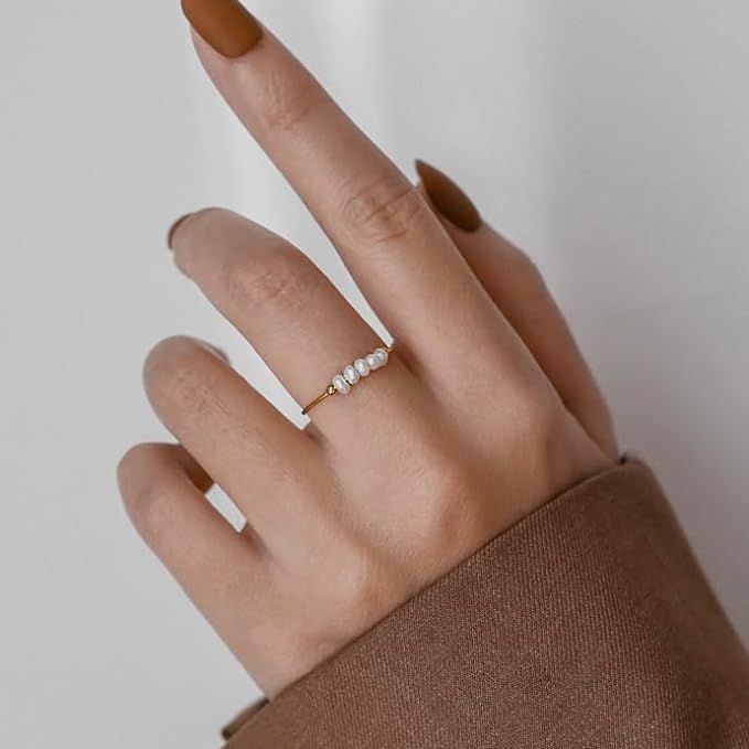 magnolia ring med ferskvandsperler | 18k Guld - DK BUTIK