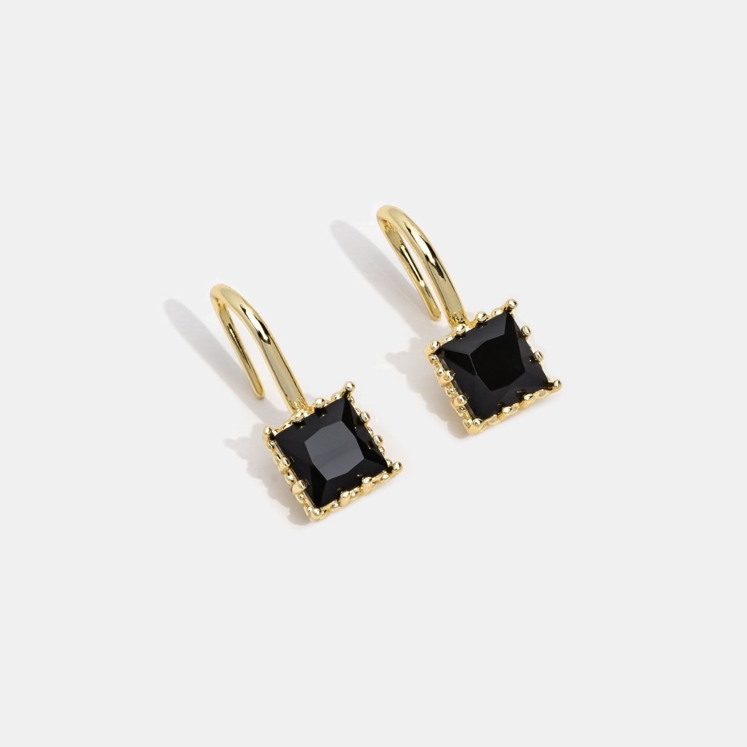 Krystal Hængende Øreringe Cud | 14k Guld - DK BUTIK