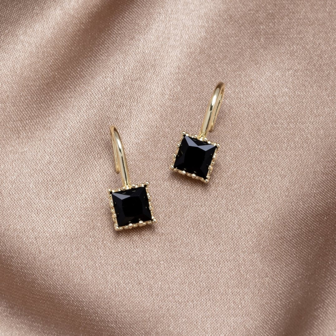 Krystal Hængende Øreringe Cud | 14k Guld - DK BUTIK