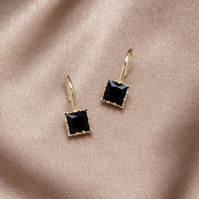 Krystal Hængende Øreringe Cud | 14k Guld - DK BUTIK