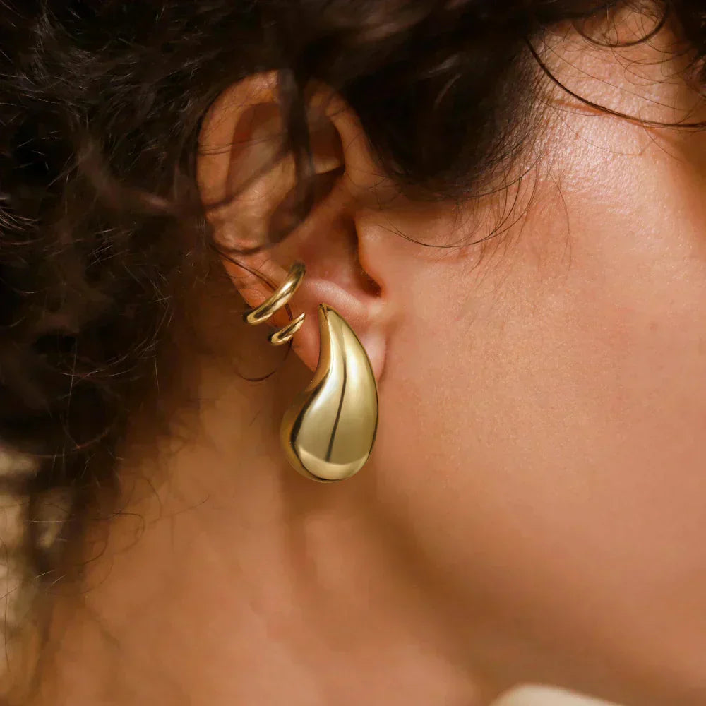 Teardrop Øreringe Sandra | 18k Guld - DK BUTIK
