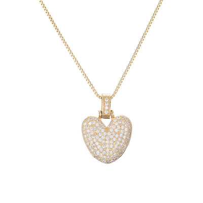 Pave Bubble Halskæde med Initial | 18k Guld - DK BUTIK